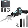 Cecotec Sega a Gattuccio a Batteria LongFlex 1200 Home&Garden. 550W, 2 Batterie 12V, Taglio 65mm, Corsa 20mm. Supporto per Rami, Cambio Lama Rapido, Kit 6 Lame (Legno/Metallo) e Valigetta