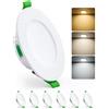 HOMEOW Faretti Led da Incasso per Cartongesso 5W, Diametro Foro 68mm - 80mm