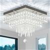 Finktonglan Plafoniera da 33 cm, quadrata, lampada da soffitto a LED, 6500 K, luce bianca, per soggiorno, sala da pranzo, camera da letto, ingresso