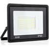 Psatfito G Faretto LED da Esterno da 50w, LED da Cantiere Super Luminose da 5400 Lm, Ip66 Impermeabile, Proiettore per Esterni da 6000K per Magazzino, Garage, Cortile, Confezione da 1