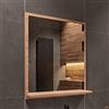 HAJDUK FURNITURE Specchio da Parete con Mensola da Bagno Sonoma A: 70 cm x L: 60cm - Specchio da Bagno con Ripiano, Trucco, Salotto, Corridoio