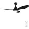 Cecotec Ventilatore da Soffitto con Luce EnergySilence Aero 5200 Black. 40 W, Diametro 121 cm, Lampada a LED, Telecomando, 3 Velocità, Timer Fino a 8 Ore, 3 Pale, Estate/Inverno