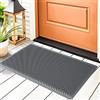 Fowooyeen Fowooyen Zerbino Ingresso Esterno, Silicone Tappeto Entrata, 43x76cm Grigio