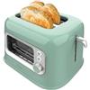 Cecotec Tostapane Verticale RetroVision Verde, Potenza 700W, 2 Fessure Extra-Larghe, Design Unico di Visualizzazione, Controllo della Tostatura, Design Retrò, Copertura Antipolvere