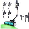 Cecotec Aspirapolvere senza Fili Conga Rockstar RS90 Pet Flex Detect. 650W, Aspirazione 230AW e 30kPa, Spazzola Hairless XXL, 90min, Luce LED, Flessibile, Spazzola Animali, Massimo Comfort