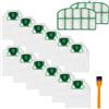 ACOMTUO 12 Sacchetti aspirapolvere per Vorwerk Kobold VK200 con 2 Filtri e 1 pennello,Sacchetti per Folletto VK200 VK220 FP 200 FP 220S,Microfibra a 5 Strati,Sacco raccoglipolvere in tessuto non tessuto