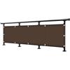 SXEVZOO Recinzione Copertura Altezza 80cm/90cm Rete Ombreggiante per Balcone Giardino in HDPE Vento e UV Telo Oscurante Terrazza Antistrappo 220g/m² (Color : Brown, Size : 80x200cm)