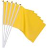 PATIKIL 20pz Mini Bandierine, Bandiere Gialle da Gioco Bandiere Gialle Solide Piccole Mini Bandierine Su Bastone, Decorazioni per Feste per Giochi, Compleanni, Carnevale