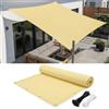 AJALGZ Telo Ombreggiante 6x8m Esterno Impermeable, Tenda a Vela Parasole Occhiellato, Tenda da Sole per Balcone, Giardino, Terrazze, Protezione Privacy e Antivento, Tessuto Robusto, Giallo
