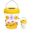ACTOYS 2Pcs Trappola Calabroni con Luci Led Solari, Trappola Vespe e Calabroni, Trappole Vespe Calabroni, Trappola Calabroni Professionale, Luci a Led per la Cattura Delle Api, Trappola Mosche Esterno