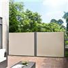 pro.tec Paravento Doppio Estraibile per Uso Esterno Schermo Protettivo a Scomparsa Divisorio Esterno Schermo Privacy Estensibile 160 x 300 x 300 cm color Sabbia