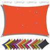 QIAQ Tenda parasole rettangolare, 2,5 x 3 m, 95% UV, protezione solare da giardino, impermeabile, per giardino, patio, feste, pergola, balcone, arancione