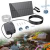 Biling - Aeratore solare per laghetto, pompa di ossigeno con batteria da 1500mAh, pannello in vetro da 2W, tubo da 3m, IPX5, silenziosa pompa ad aria solare per giardino, laghetto da pioggia