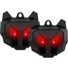 LOFFU Predator energia solare con due luci rosse lampeggianti,Repeller Luce | predatore per Animali notturni Controllo,repellente per animali a energia solare,per gatti Cani,Volpi,Uccelli e Moffette