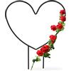 Relaxdays 2x Supporto per Piante Rampicanti a Forma di Cuore, Sostegno per Rose, HLP: 32x25x0,5 cm, Giardino, Acciaio, Nero