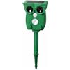 TEKFUSE Repellente Ultrasuoni Solare Animali Esterno IP44 Sensore Movimento PIR | PIR 110° 9m, ultrasuoni 20-45kHz, luce rossa, solare senza cavi, IP44, senza chimica, gatti cani volpi scoiattoli giardino