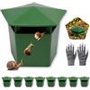 SuQurtom 8 trappole per lumache, trappole per lumache, per il giardino, riutilizzabili, in plastica, per lumache con guanti