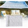 XIYOUJI Rete Mimetica Bianco Rotolo di Rete Mimetica Militare Doppia Leggere e Resistenti Rete Mimetica Protezione Solare 4x8m Rete Ombreggiante per Balcone Caccia Campeggio Giardino Decorazioni Feste