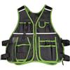 Sandyseptember Gilet multifunzione con tasche multiple e cinghie regolabili per elettricisti e falegnami, tessuto Oxford 600D, verde (verde)