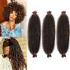 LPARMJIT Springy Treccine extension afro da 40 cm, in 8 confezioni, Kinky Marley, pre-separate, pre-gonfiate, morbide, per Butterfly Locs, extension intrecciate (40 cm, 3 confezioni, T1B/30)