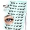 Obeyalash Fox Eye Ciglia Press e Go Cateyes Ciglia Ciuffetti Autoadesive Senza Colla Extension Mix 9-13mm Pre Glue Cluster Lashes con Pinzette
