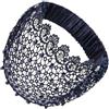 Mxshc Fascia per Capelli in Pizzo da Donna - Elastico Con Occhielli Vintage Decorato Con Strass - Cerchietti Decorativi Larghi Di Pizzo - Per Feste, Libero, Vacanze, Matrimonio, Cerimonia