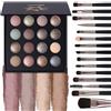 UCANBE Palette Ombretti Cotti 16 Colori & Set Pennelli