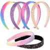 Goktvai 6pz Fasce Capelli Glitterate per Bambine, Fasce con Paillettes Scintillanti Arcobaleno Accessori Capelli Scintillanti da Donna Adatti per Outfit Quotidiani Feste Vacanze e Ritorno a Scuola