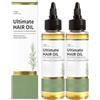 Rubu22a Ultimo olio per capelli con rosmarino, batana, bhringraj, olio di argan e olio di jojoba, formula leggera e non grassa, riduce la perdita di capelli, per uomini e donne (2, 100 ml)