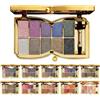 Cemssitu 10 Colors Sparkle Shimmer Eyeshadow Palette, Glitter Eyeshadow Palette, Professional Makeup Glitter Eyeshadow Palette (01#)