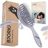 BJORKI® Spazzola per capelli per bambini senza tirare, con spazzole educative 1 x 1 - Spazzola professionale con molla a spirale flessibile, la nostra spazzola districante per bambini contro nodi e
