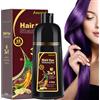 AMZSEA Shampoo colorante istantaneo per grigi colorante a base di erbe 3 in 1 per donne e uomini, Shampoo per capelli viola a lunga durata(Purple)