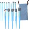 GHPKOTW 13 Pennelli Trucco Professionali, Set Pennelli Make Up, Pennello per Correttore per Occhi Viso Fard Fondotinta Cipria Correttore (Blu)