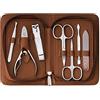 Chali Manicure Pedicure Set 7 Pezzi con Borsa, Acciaio Inox Kit per Unghie