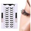 KAFZEL 10 Paia Ciglia Finte Magnetiche Aspetto Naturale, Ciglia Finte Naturali, Ultra Leggere e Facili da Applicare - Senza Colla,Con il mascara e strumenti