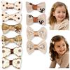 OULYMORE 10 Pz. Fermagli Capelli Bambina con Fiocco Piccoli, Mollette Capelli Bambina in Tessuto Multicolore, Accessori Capelli Bambina, Eleganti e Colorati per Tutte le Stagioni (Dolce Caramello)