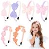 WY LIGHTING LEVEL Cerchietti Glitter Con Fiocco Confezione Da 6 Accessori Capelli per Bambini Fasce per Capelli Colorate Da Principessa Accessori Farfalla Arcobaleno Scintillante In Plastica Fascia Capelli Con Fiocco