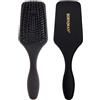 Denman (Black) Mini Paddle Cushion Hair Brush for Blow Drying, Detangling & On the Go Travel - Comfortable Styling, Straightening & Smoothing - For Women and Men, D84