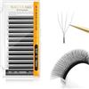 NAGARAKU 4D Extension Ciglia W Delle Ciglia Ciuffetti W Forma Tessuto a Mano Risparmio di Tempo Premade Fan Eyelash Extension Russian Volume Ventole Professional Naturali Ciglia Nero(0.07mm D 10mm)