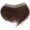 2WFYJNITP Sistema di sostituzione Parrucchino for capelli umani Pelle sottile Base in PU Fronte Patch Protesi capillare da uomo Della Base(Medium Brown#4)