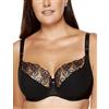 Gorteks Lingerie Madame-B3 - Reggiseno Ricamato Semi-Imbottito con Motivo Floreale, Comodo Reggiseno da Donna con Ferretto, Biancheria Intima da Donna Taglie Forti, Reggiseno per Seni Medi e Grandi -