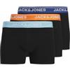 JACK & JONES Jactheodore Solid Trunks 3 Pack SN, Nero, L (Pacco da 3) Uomo