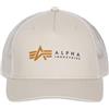 Alpha Industries Alpha Label Trucker cap Cappello Trucker da Uomo Jet Stream White