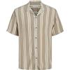 JACK & JONES JJEJEFF Stripe Resort - Maglietta SS SN, Crockery, S