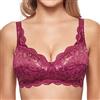 Susa Ferretto da Donna in Pizzo Elasticizzato Latina Reggiseno Senza Ferretto, Rosa (Prugna 118)., 6C
