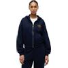 Tommy Hilfiger Donna Felpa con Cappuccio e Cerniera Script Zip Terry in Cotone, Blu (Dark Night Navy), M