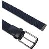 Calvin Klein Uomo Cintura Casual Pin Buckle 3,5 cm Intrecciata, Blu (Ck Navy), 105 cm