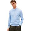 Tommy Hilfiger Uomo Pullover Essential Structure Crew Neck Regular Fit, Blu (Vessel Blue Heather), L