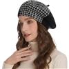 ZLYC Berretto Invernale da Donna, in Cashmere Francese, Caldo, con Stampa Classica, Pied de Poule BK, Taglia Unica