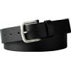 Calvin Klein Uomo Cintura Round Buckle 3,5 cm in Pelle, Nero (Black/Antique Silver), 135 cm